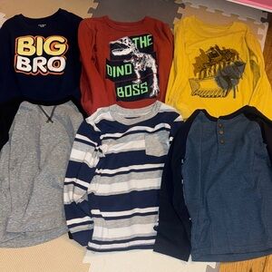 Kids Graphic and Striped Long Sleeve Shirt Set